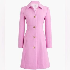 Last One NWT PINK J. CREW Wool-blend lady coat